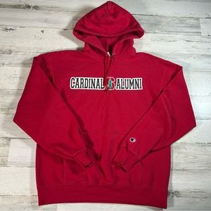 Champion Stanford University Cardinal Alumni Eco Fleece Red Hoodie Size Medium